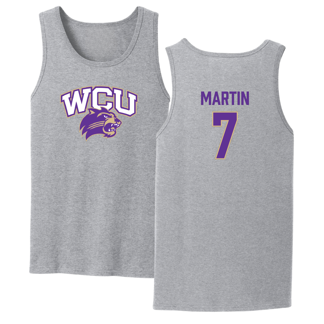 Western Carolina University Softball Sport Gray Tank Top - #7 Makenzie Martin