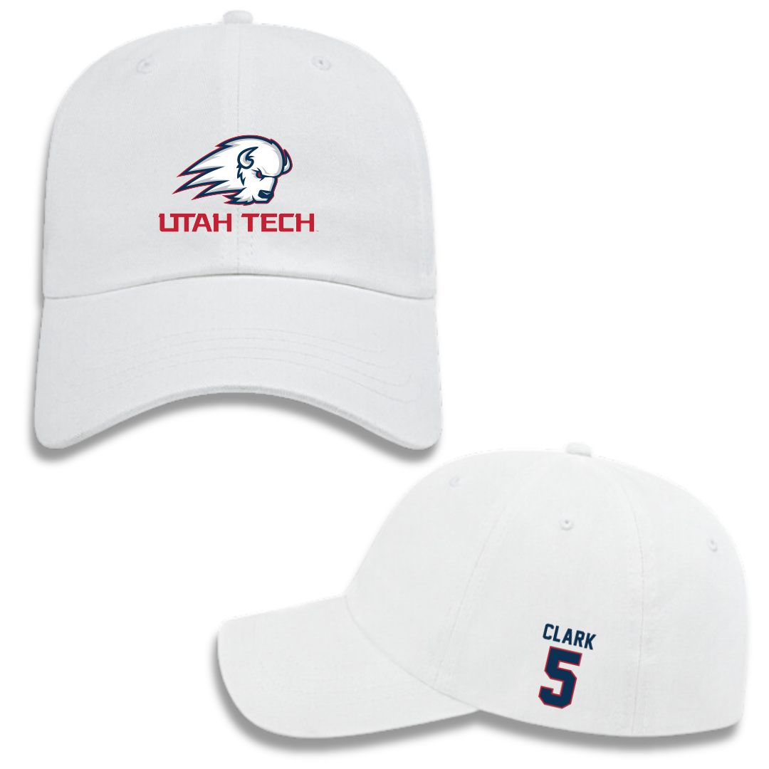 Utah Tech University Baseball White Hat - #5 Cayden Clark