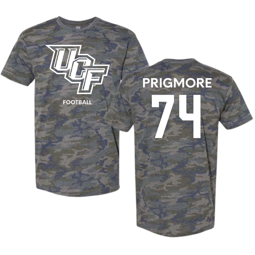 University of Central Florida Football Vintage Camo Tee - #74 Matthew Prigmore