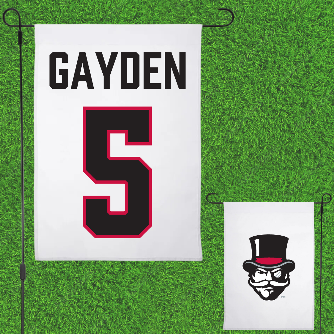 Austin Peay State University Football White Garden Flag - #5 Tae Gayden