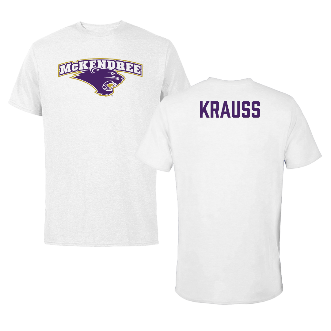 McKendree University Wrestling White Performance Tee - Lydia Krauss