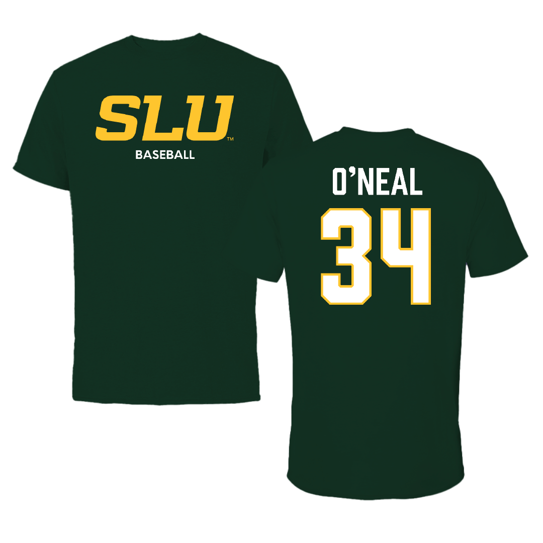 Southeastern Louisiana University Baseball Forest Green Performance Tee - #34 Conner O’Neal