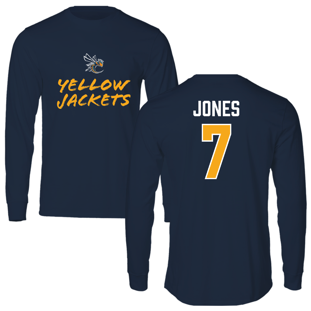 Cedarville University Softball Navy General Performance Long Sleeve - #7 Madison Jones
