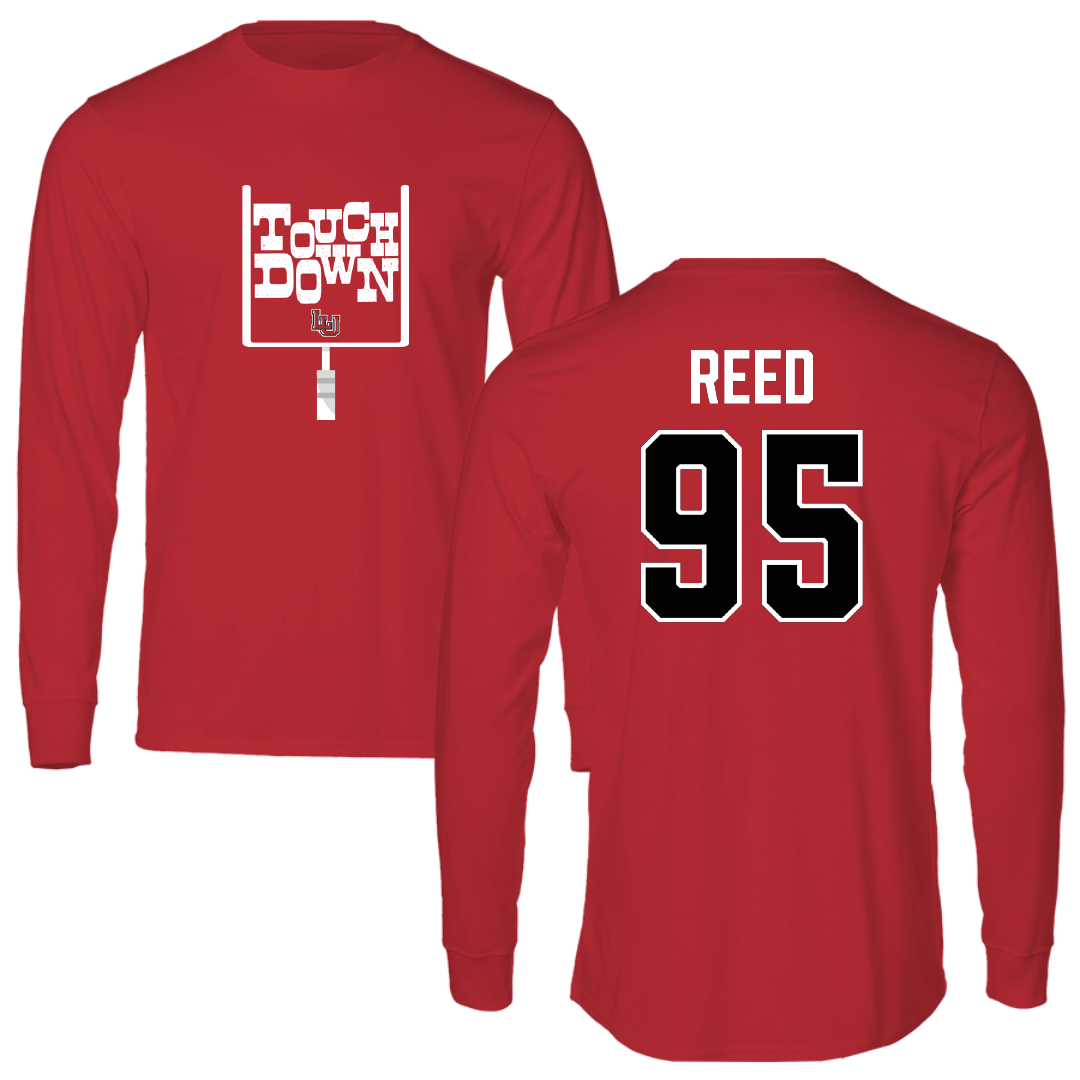 Lamar University Football Red Touchdown Long Sleeve - #95 Makhi Reed