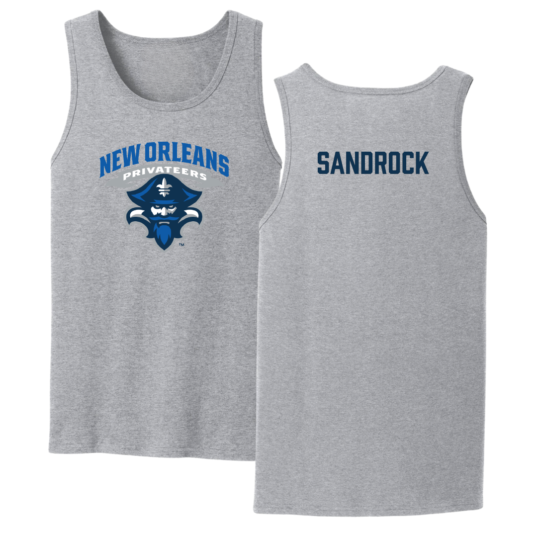 University of New Orleans TF and XC Sport Gray Tank Top - Gary Sandrock