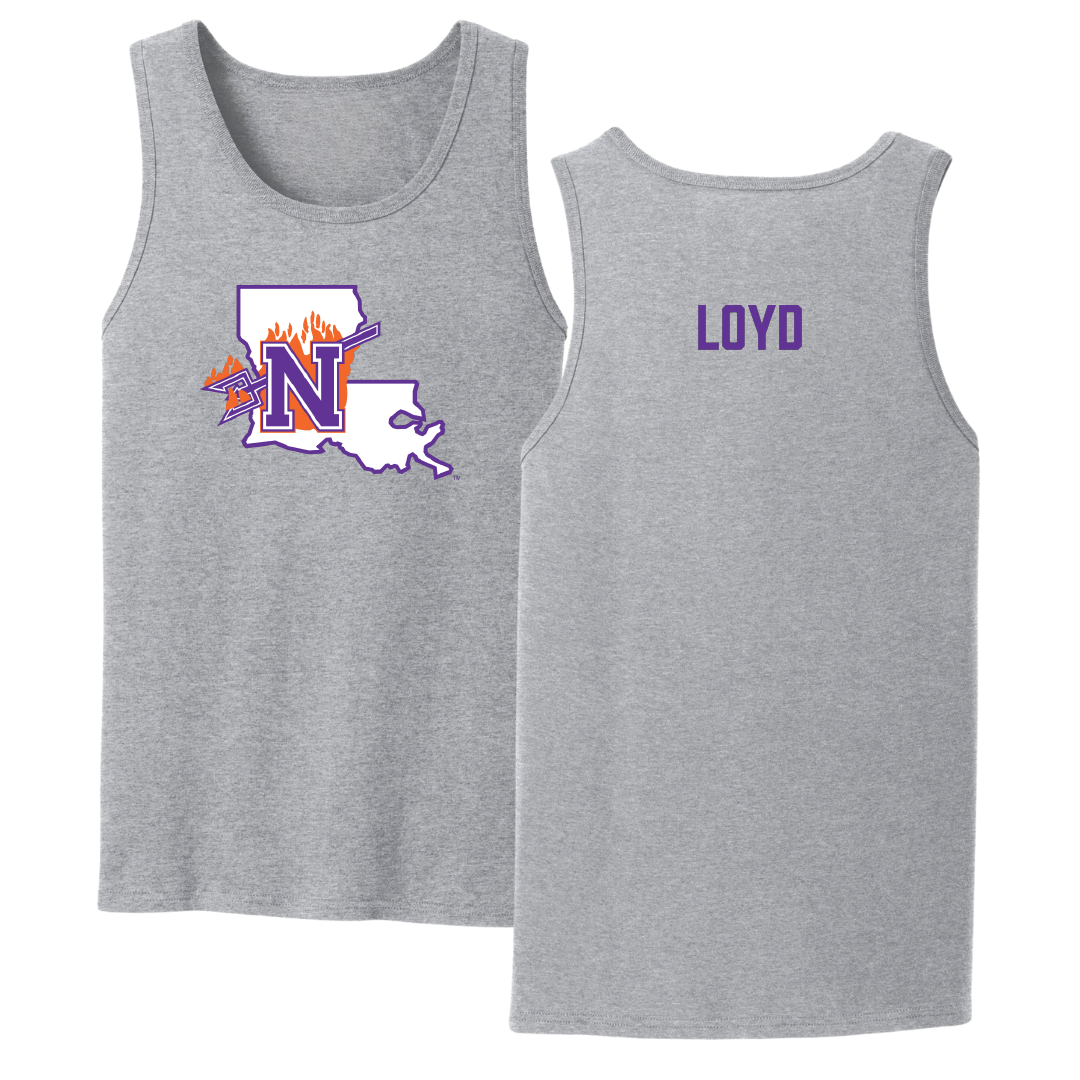 Northwestern State University TF and XC Sport Gray Tank Top - Galen Loyd