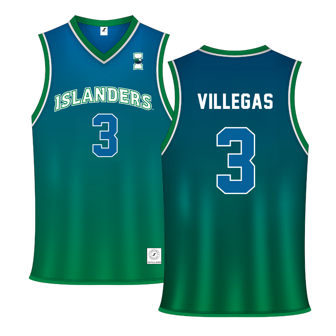 Texas A&M University-Corpus Christi Green Basketball Jersey - #3 Christian Villegas