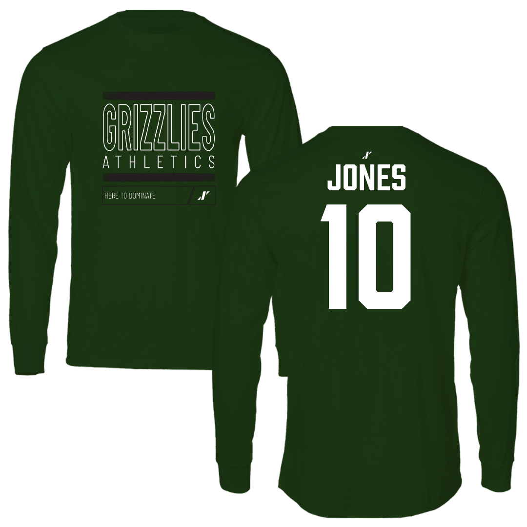 Adams State University Football Forest Green Dominate Performance Long Sleeve - #10 Hayden Jones