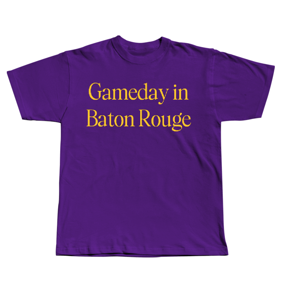 Louisiana State University Baseball Purple Gameday Tee - #3 Daniel Dickinson
