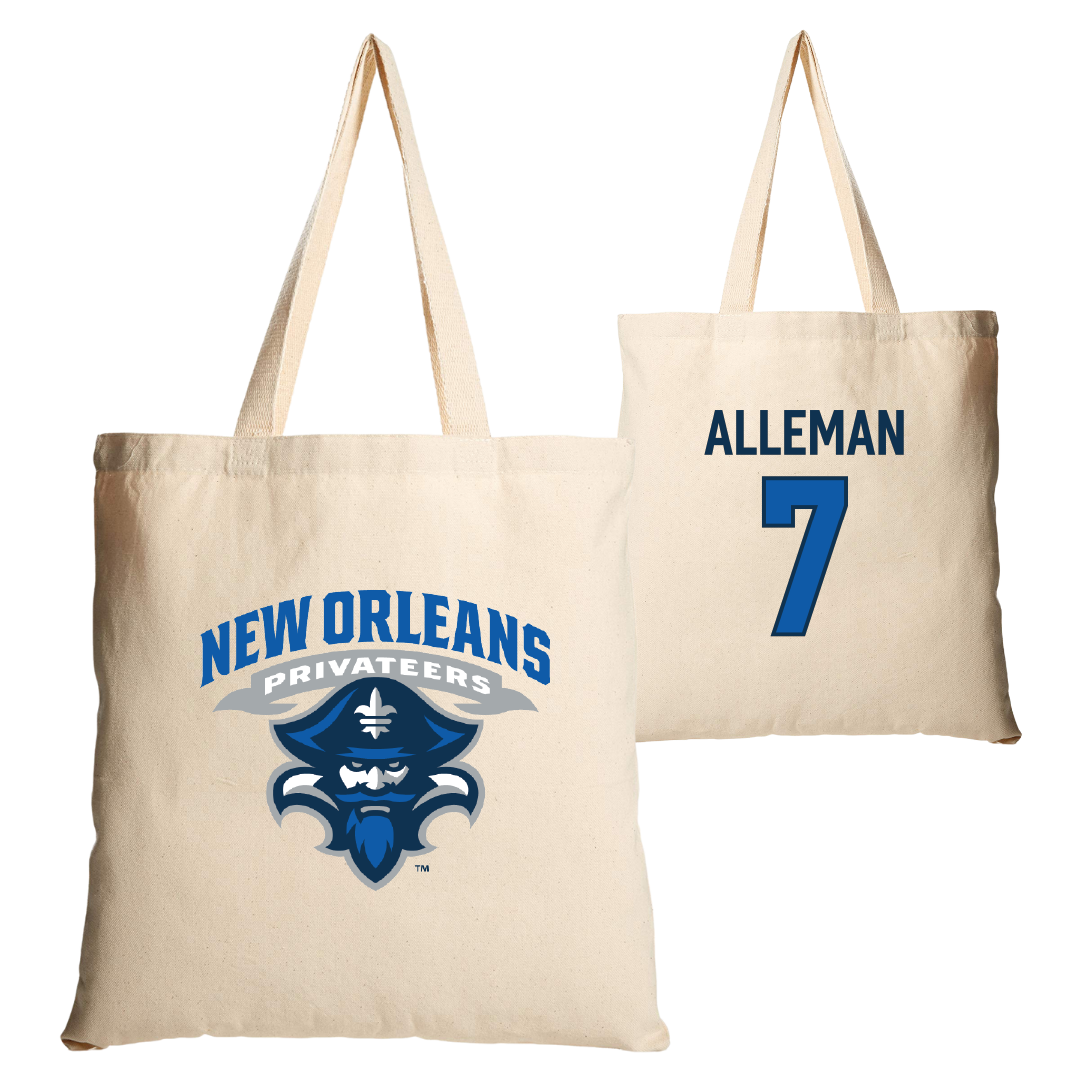 University of New Orleans Volleyball Tan Canvas Tote Bag - #7 Lani Alleman