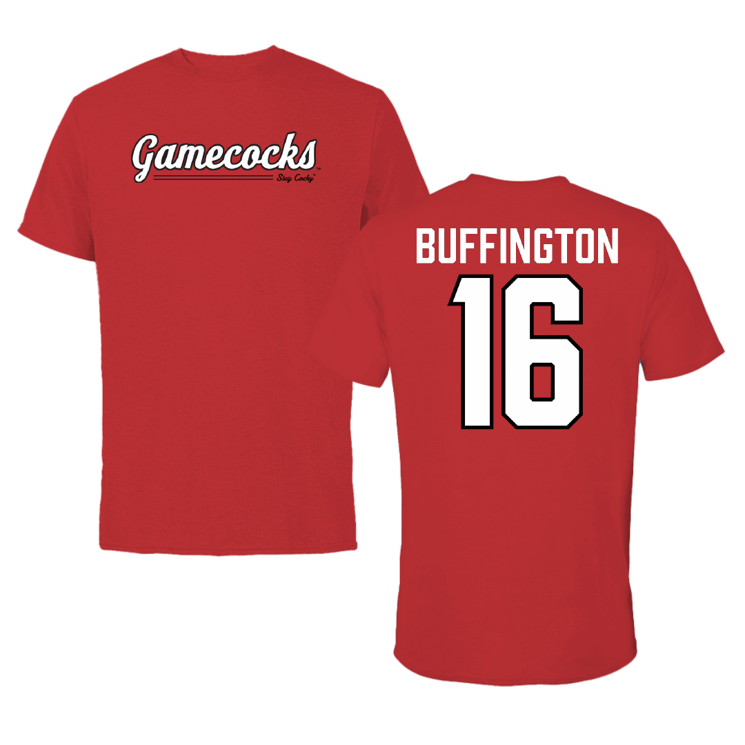 Jacksonville State University Softball Red General Performance Tee - #16 Hannah Buffington