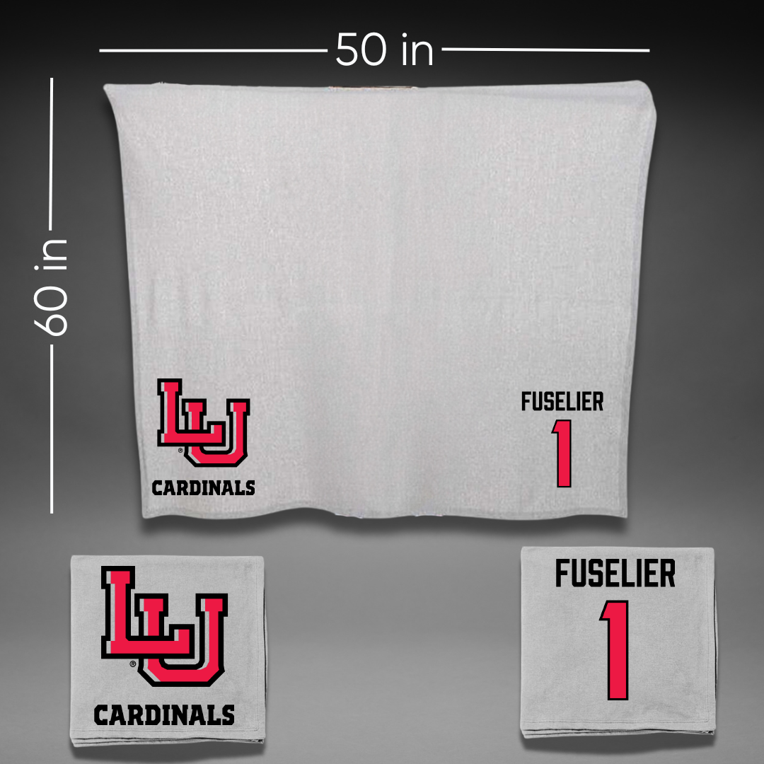 Lamar University Football Gray Blanket - #1 Kyndon Fuselier