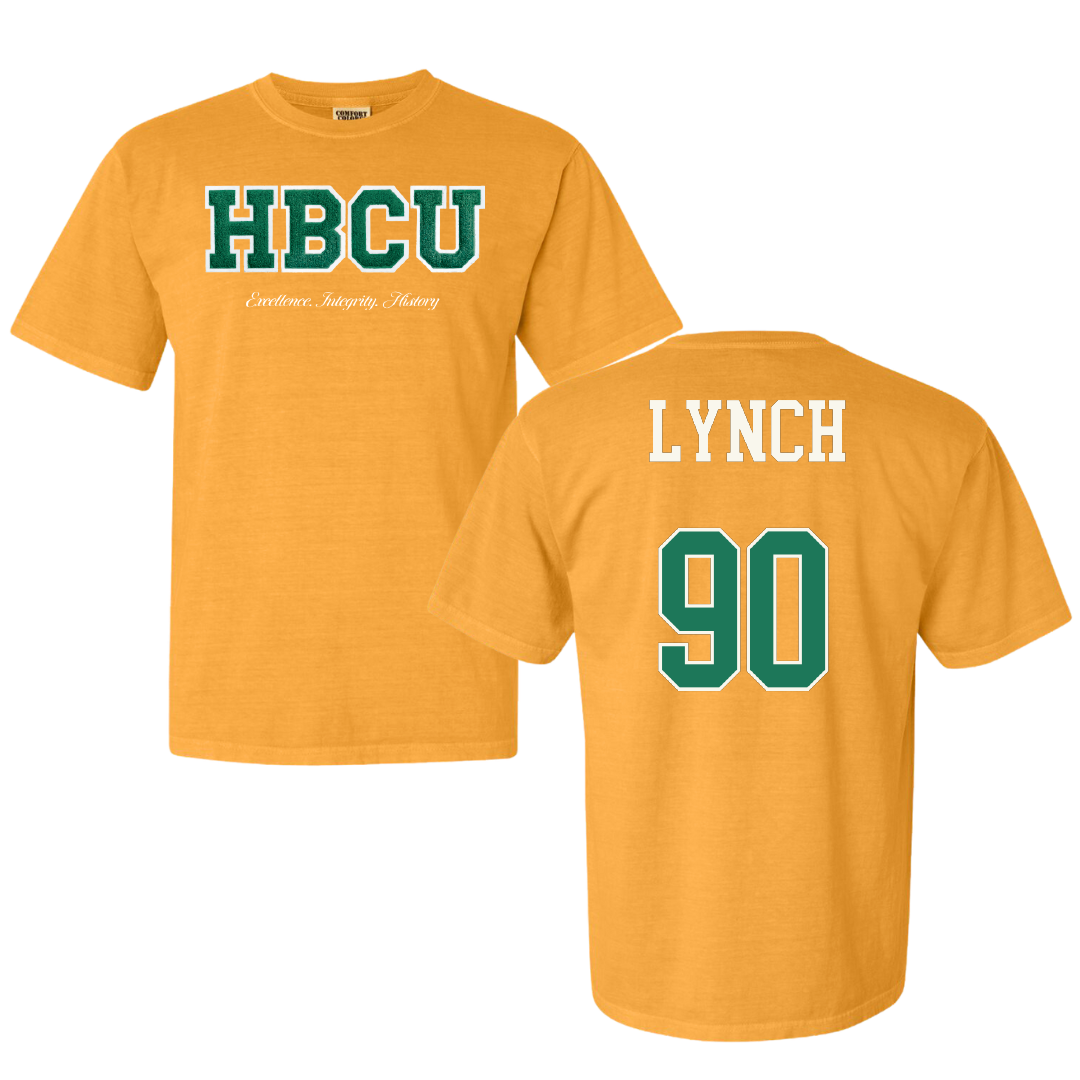 Norfolk State University Football Gold HBCU Varsity Comfort Colors Tee - #90 Keshawn Lynch
