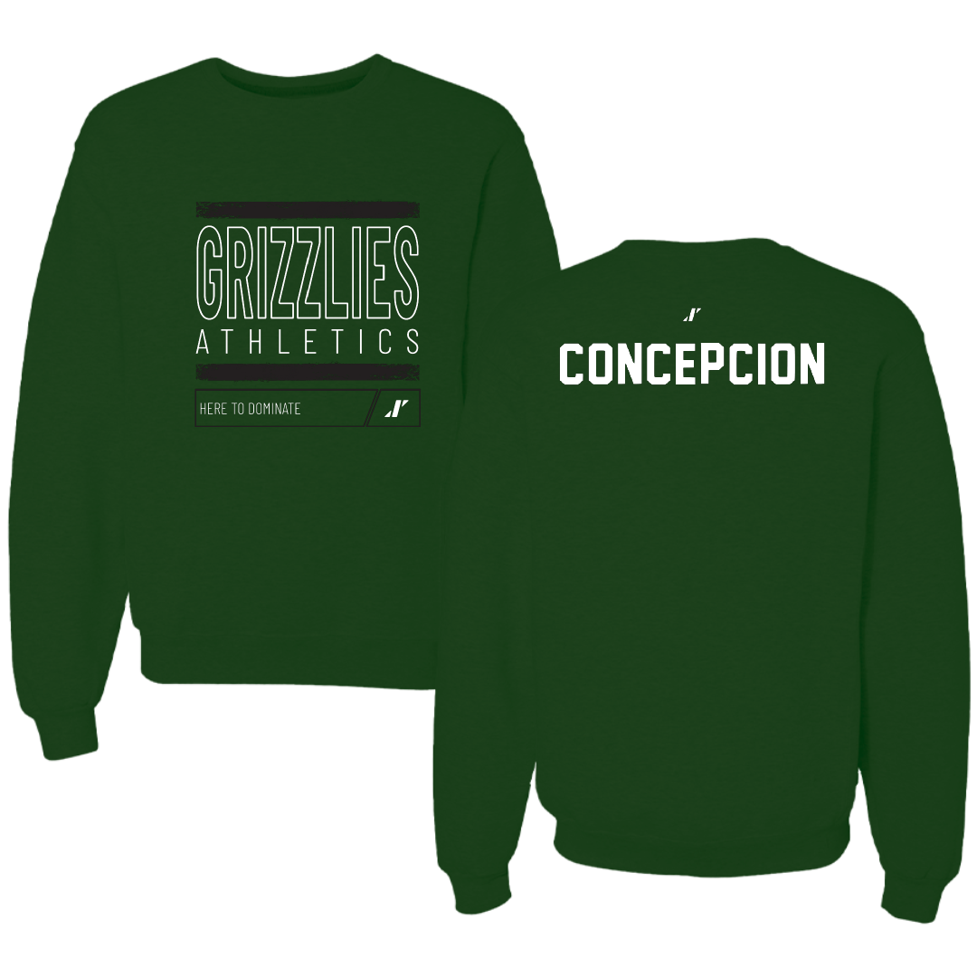 Adams State University Wrestling Forest Green Dominate Crewneck - Adam Concepcion