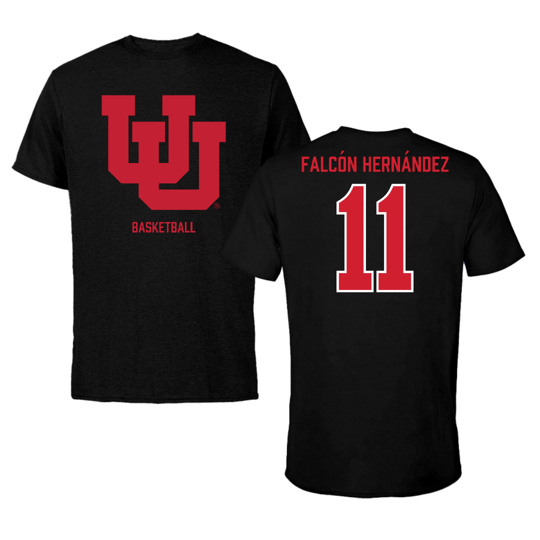 University of Utah Basketball (W) Black Performance Tee - #11 Daniela Falcón Hernández