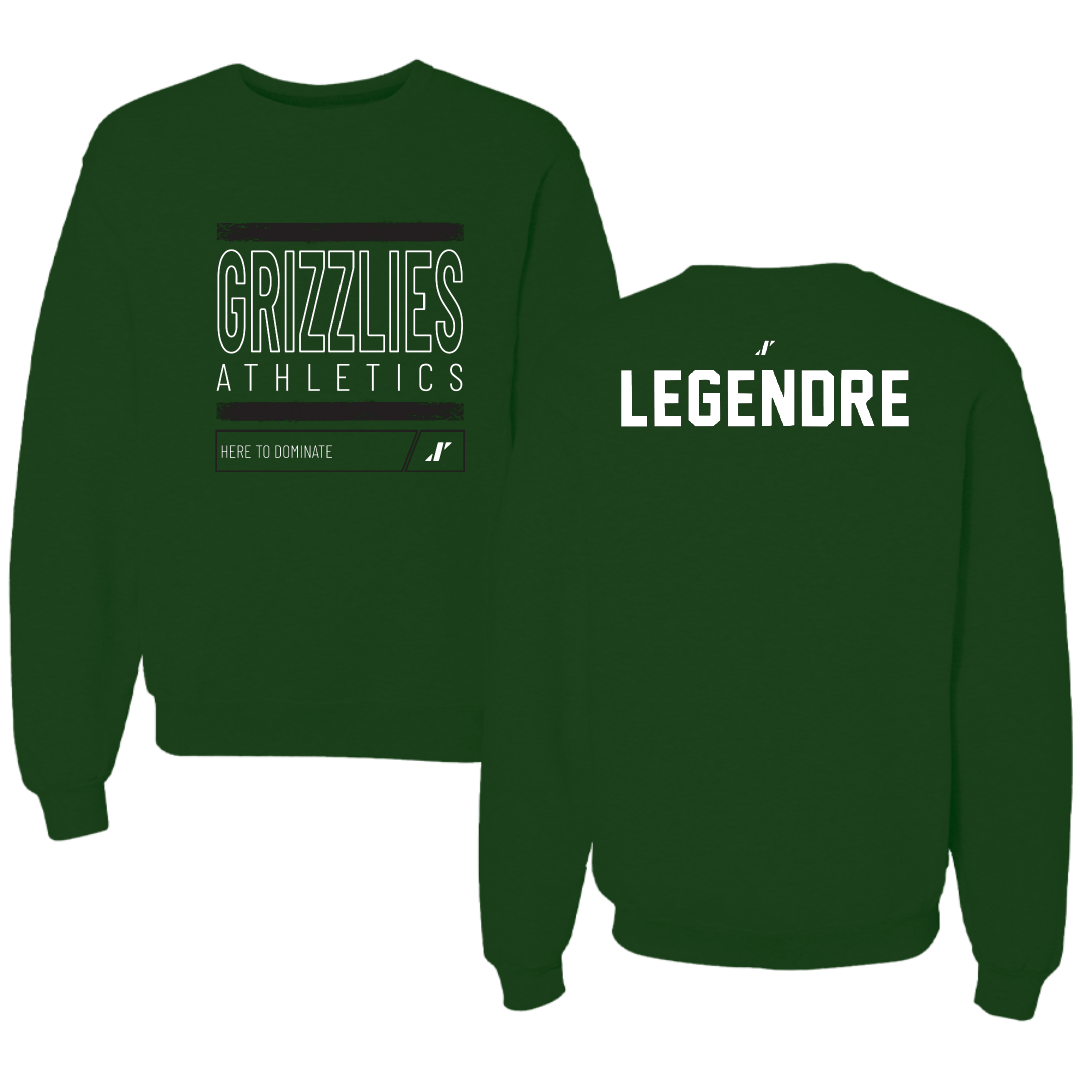 Adams State University TF and XC Forest Green Dominate Crewneck - Romain Legendre