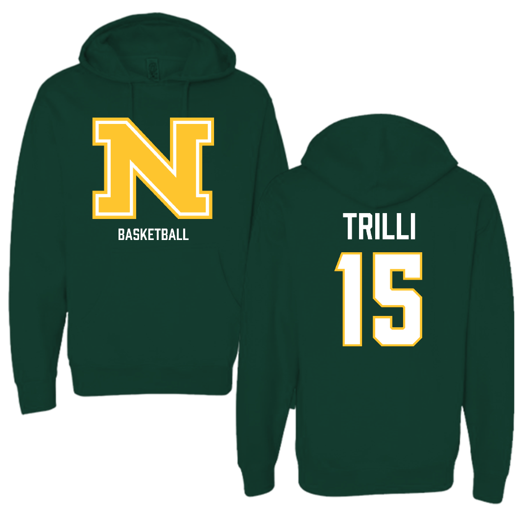 Northern Michigan University Basketball (M) Forest Green Hoodie - #15 Brandon Trilli