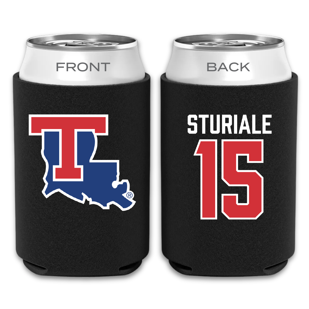 Louisiana Tech University Baseball Black Can Cooler - #15 CJ Sturiale