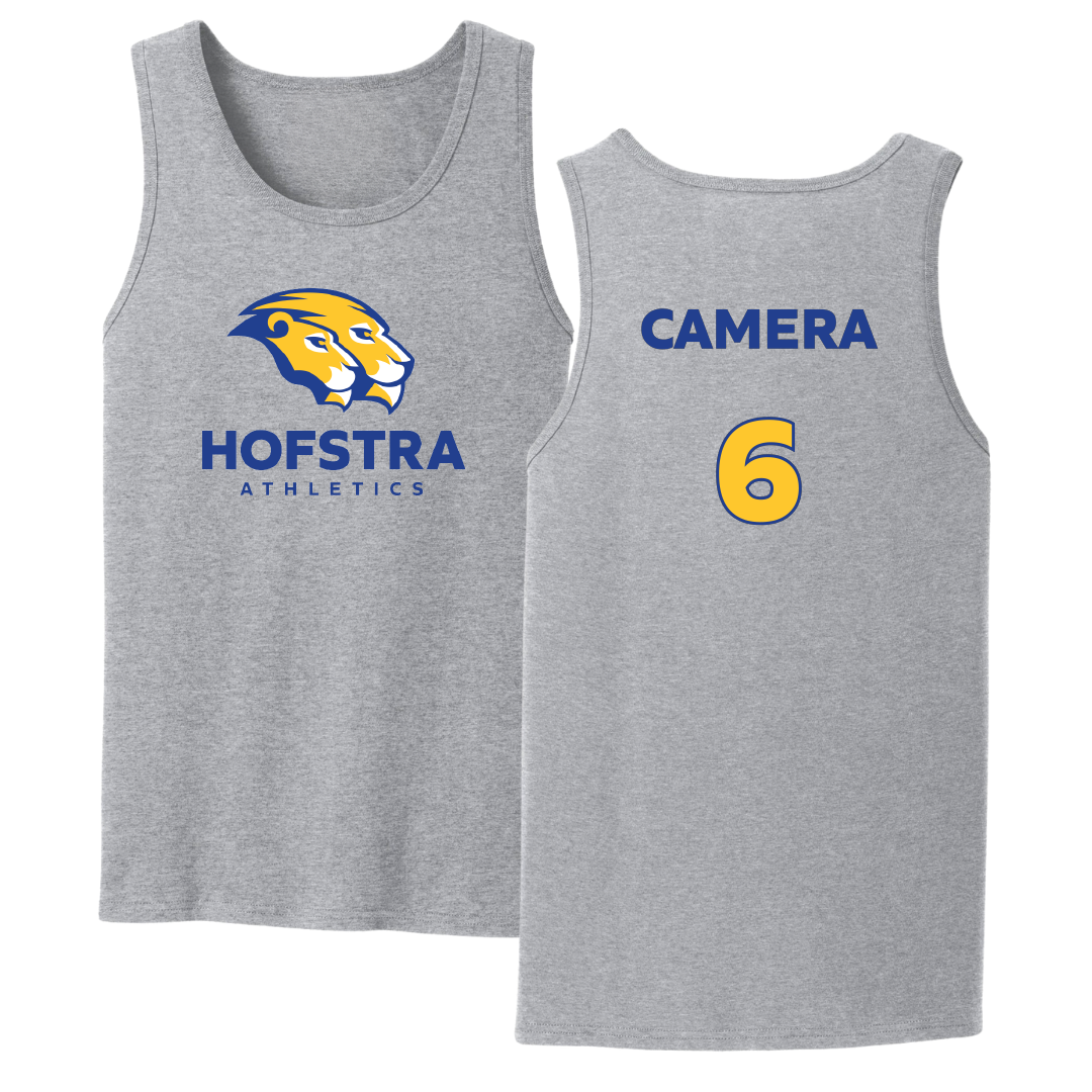 Hofstra University Baseball Sport Gray Tank Top - #6 Dom Camera