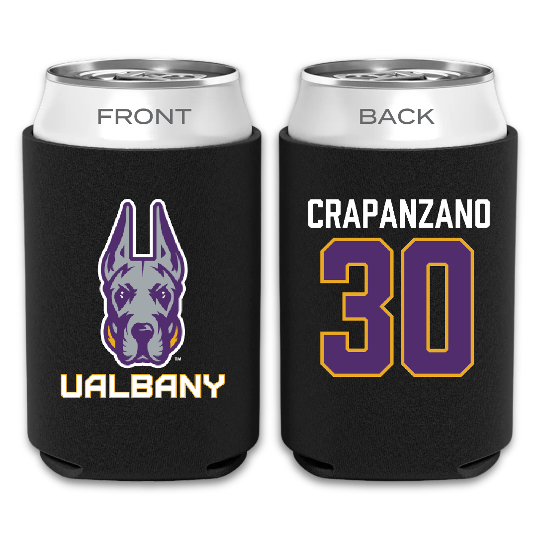 University at Albany Lacrosse Black Can Cooler - #30 Christopher Crapanzano
