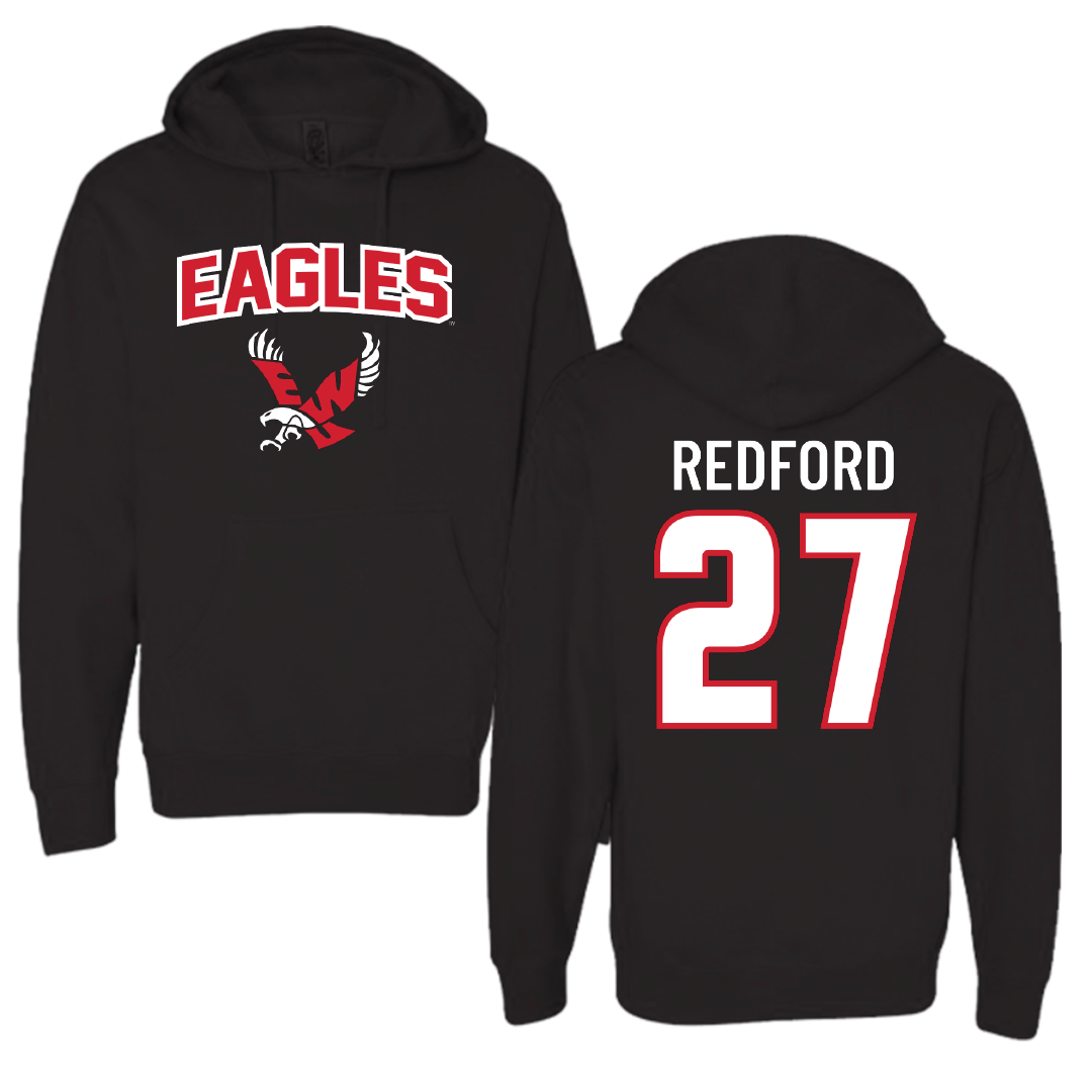 Eastern Washington University Football Black Hoodie - #27 Isaac Redford