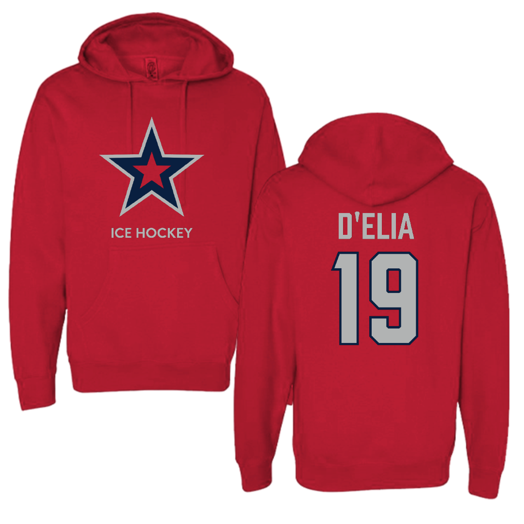 Robert Morris University Ice Hockey (W) Red Mascot Hoodie - #19 Thalia D'Elia