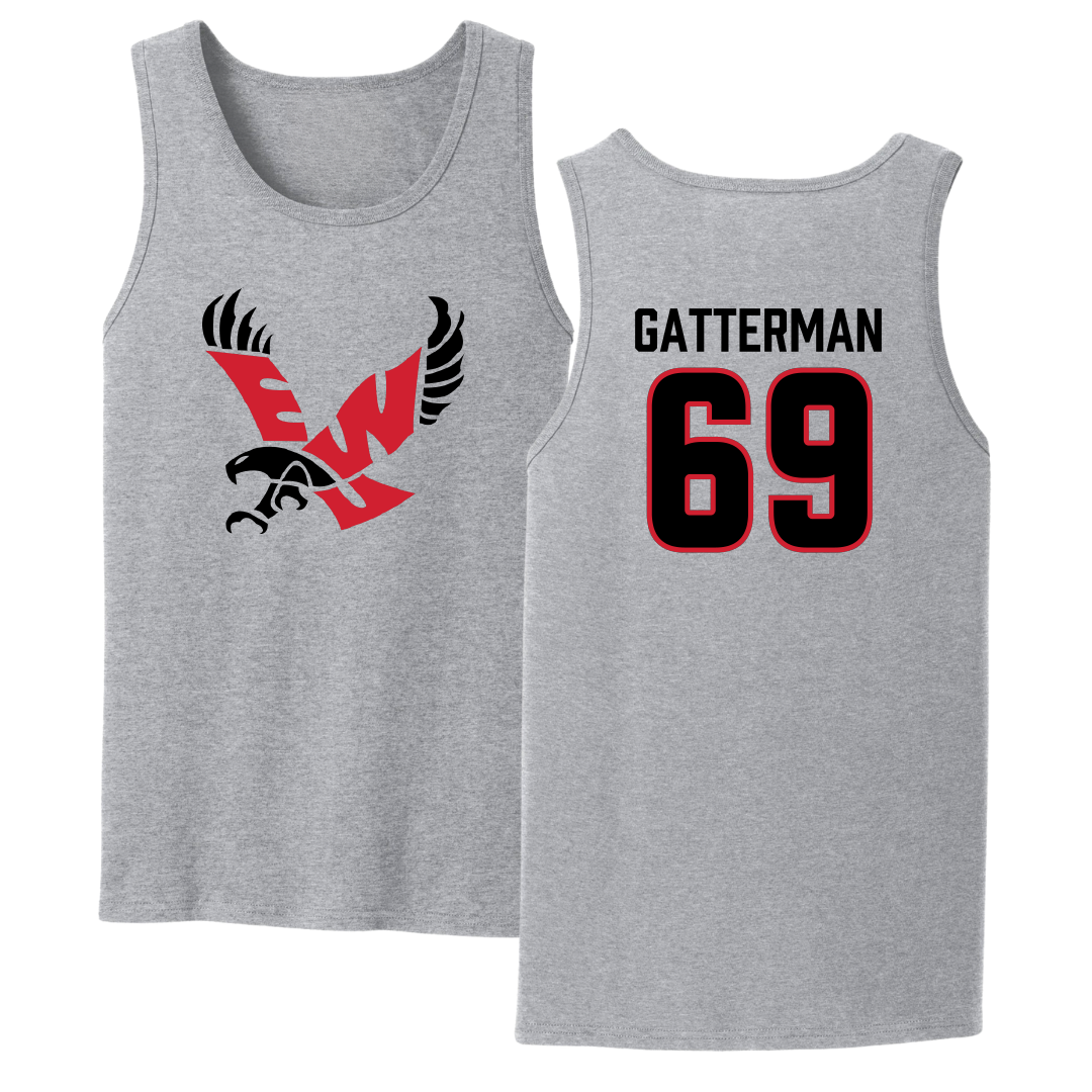 Eastern Washington University Football Sport Gray Tank Top - #69 Dane Gatterman