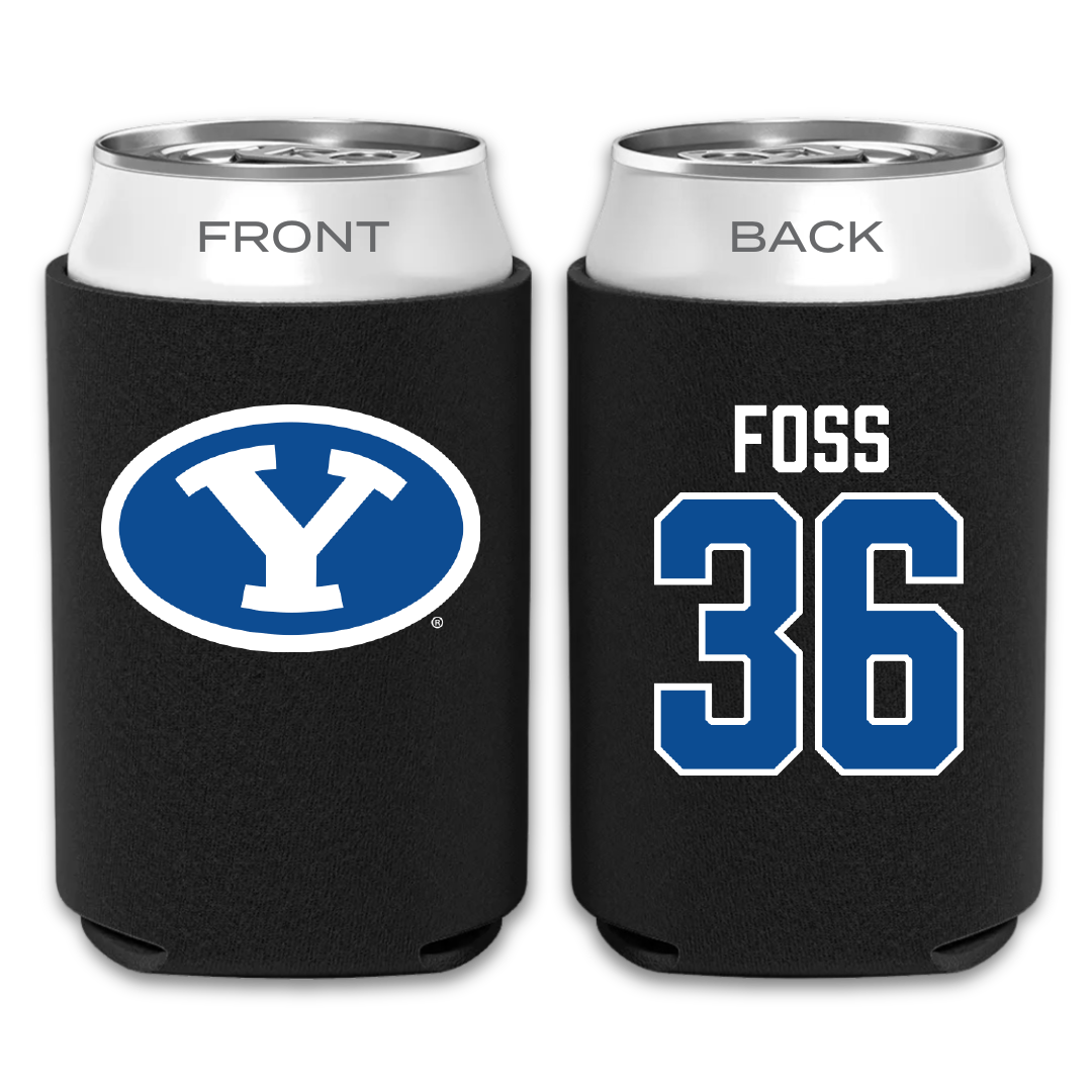 Brigham Young University Baseball Black Can Cooler - #36 Carter Foss