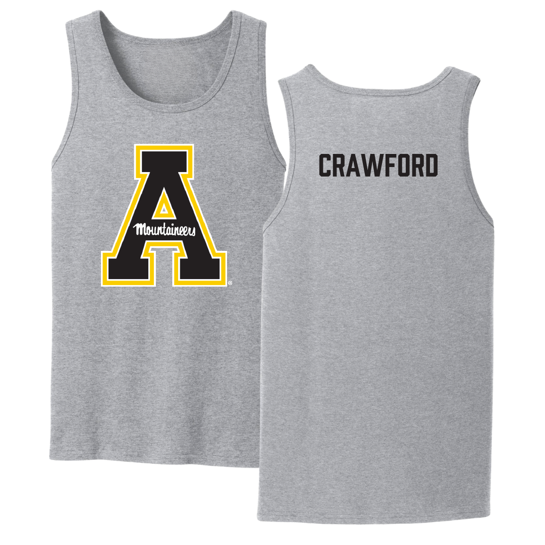 Appalachian State University TF and XC Sport Gray Tank Top - Deuce Crawford