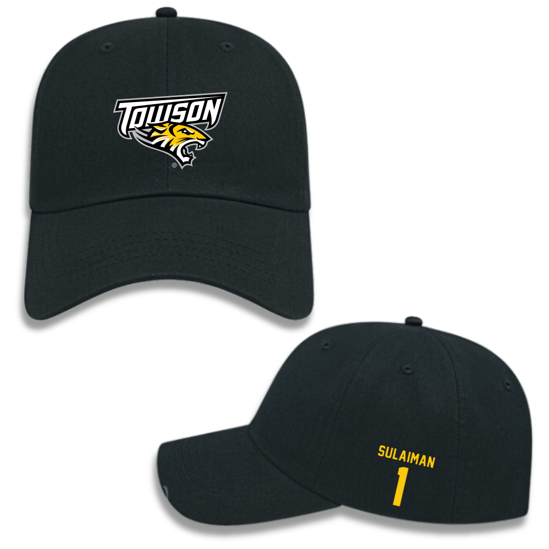 Towson University Basketball (M) Black Hat - #1 Tomiwa Sulaiman
