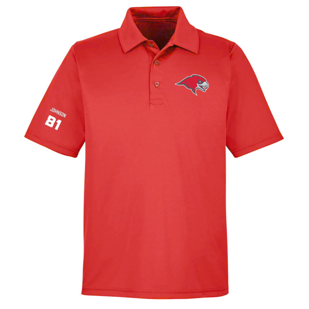 Montclair State University Football Red Polo - #81 Brandon Johnson