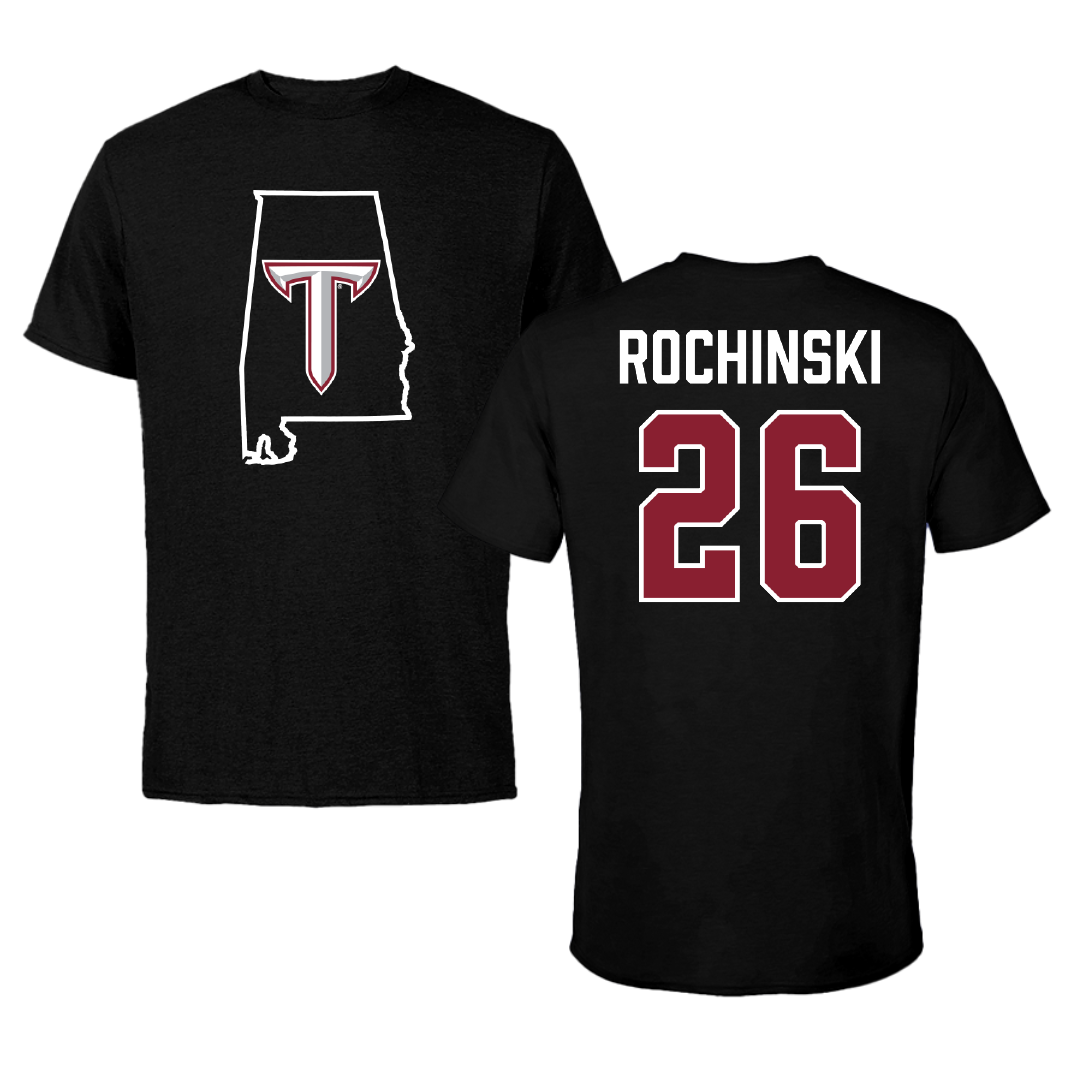 Troy University Softball Black State Performance Tee - #26 Kalee Rochinski