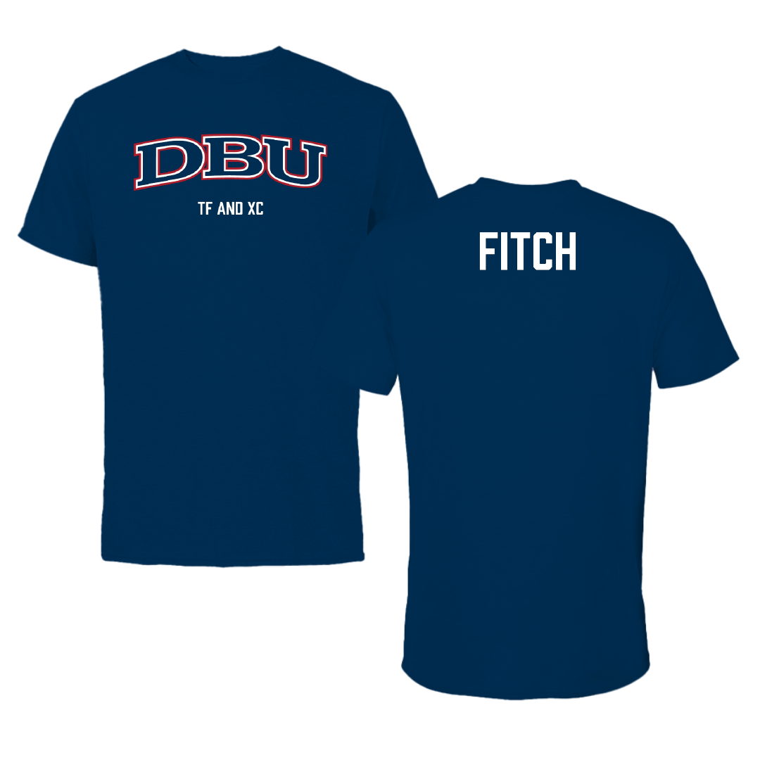 Dallas Baptist University TF and XC Navy Performance Tee - Micah Fitch