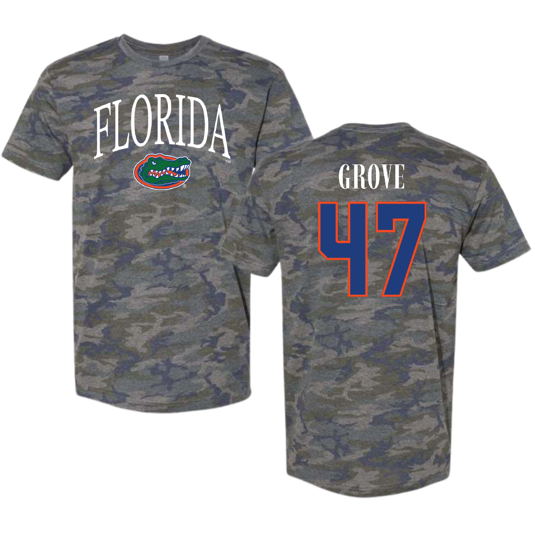 University of Florida Lacrosse Vintage Camo Tee - #47 Sara Grove