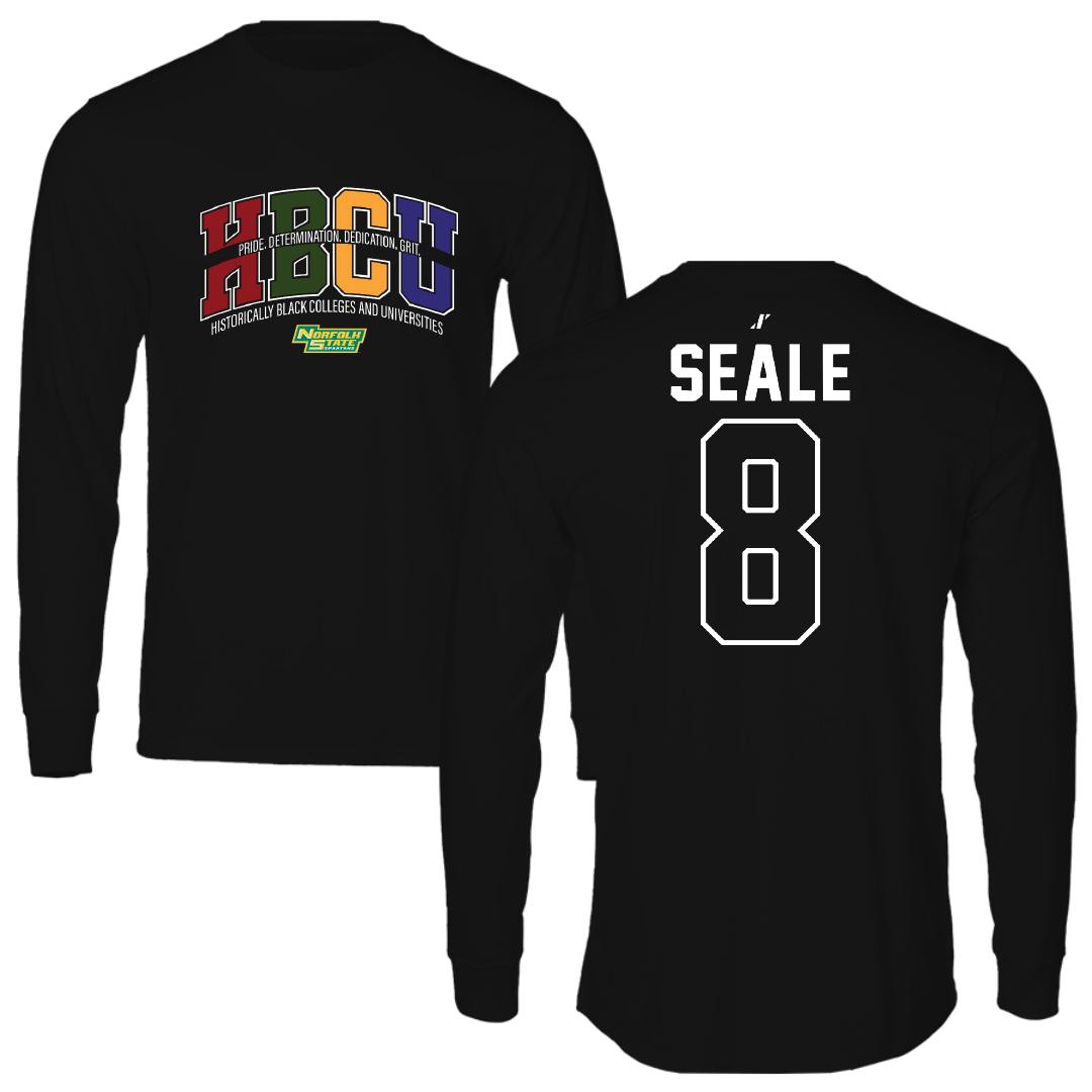 Norfolk State University Volleyball Black HBCU Long Sleeve - #8 Shonte Seale