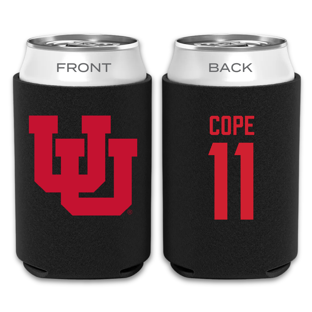 University of Utah Football Black Can Cooler - #11 Makai Cope