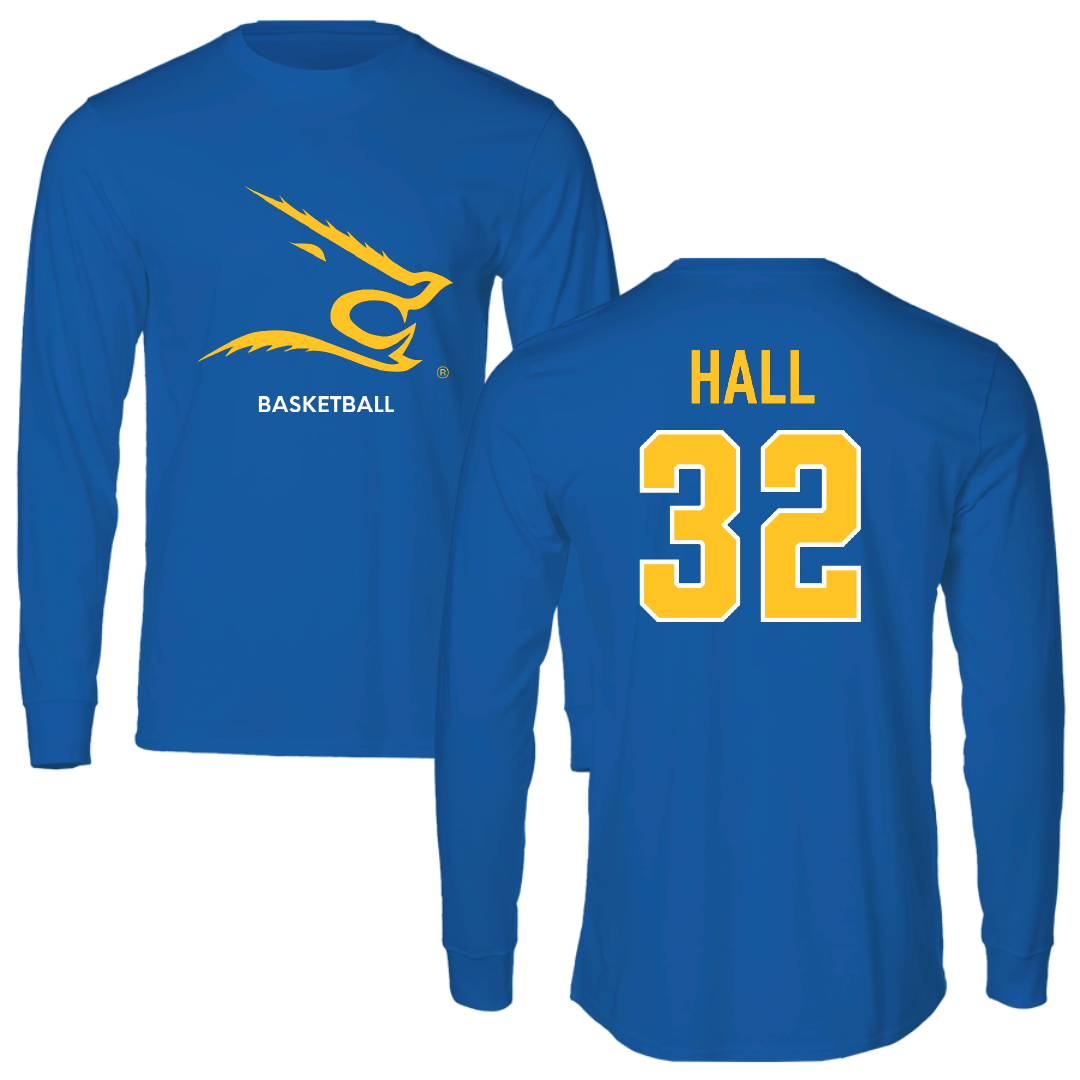 Texas A&M University-Kingsville Basketball (M) Blue Long Sleeve - #32 Jarin Hall