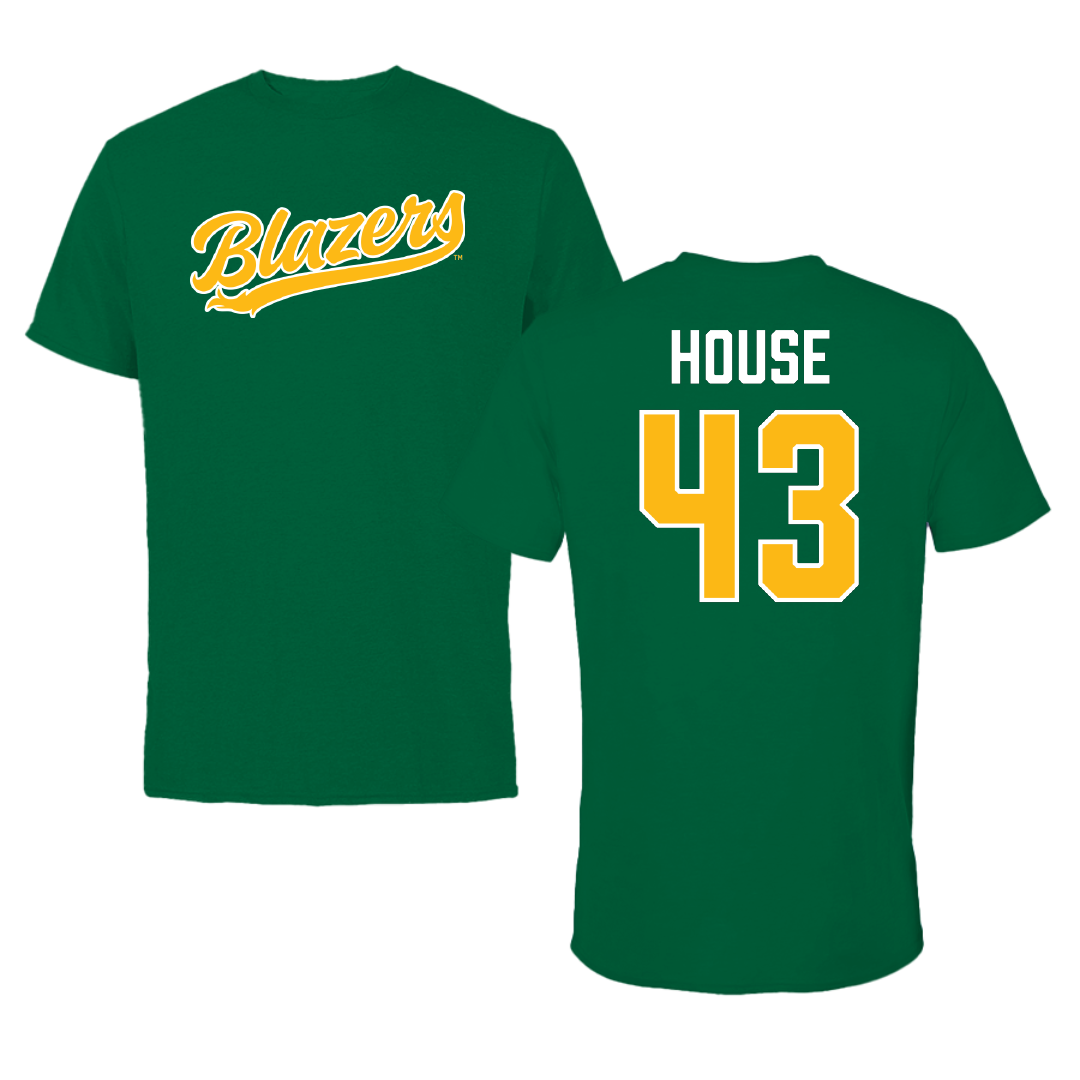 University of Alabama at Birmingham Baseball Green Performance Tee - #43 Brooks House