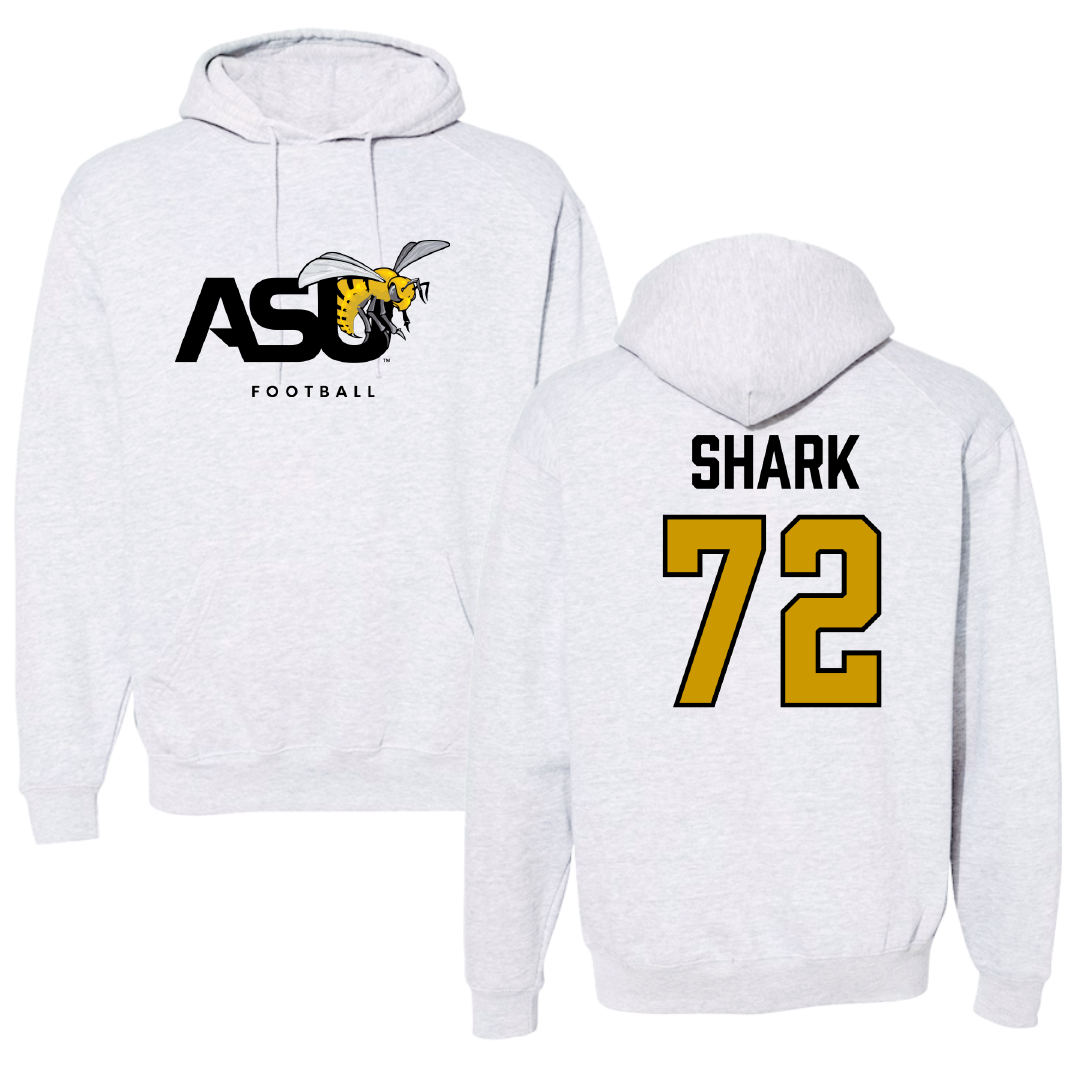 Alabama State University Football Gray Hoodie - #72 Ian Shark