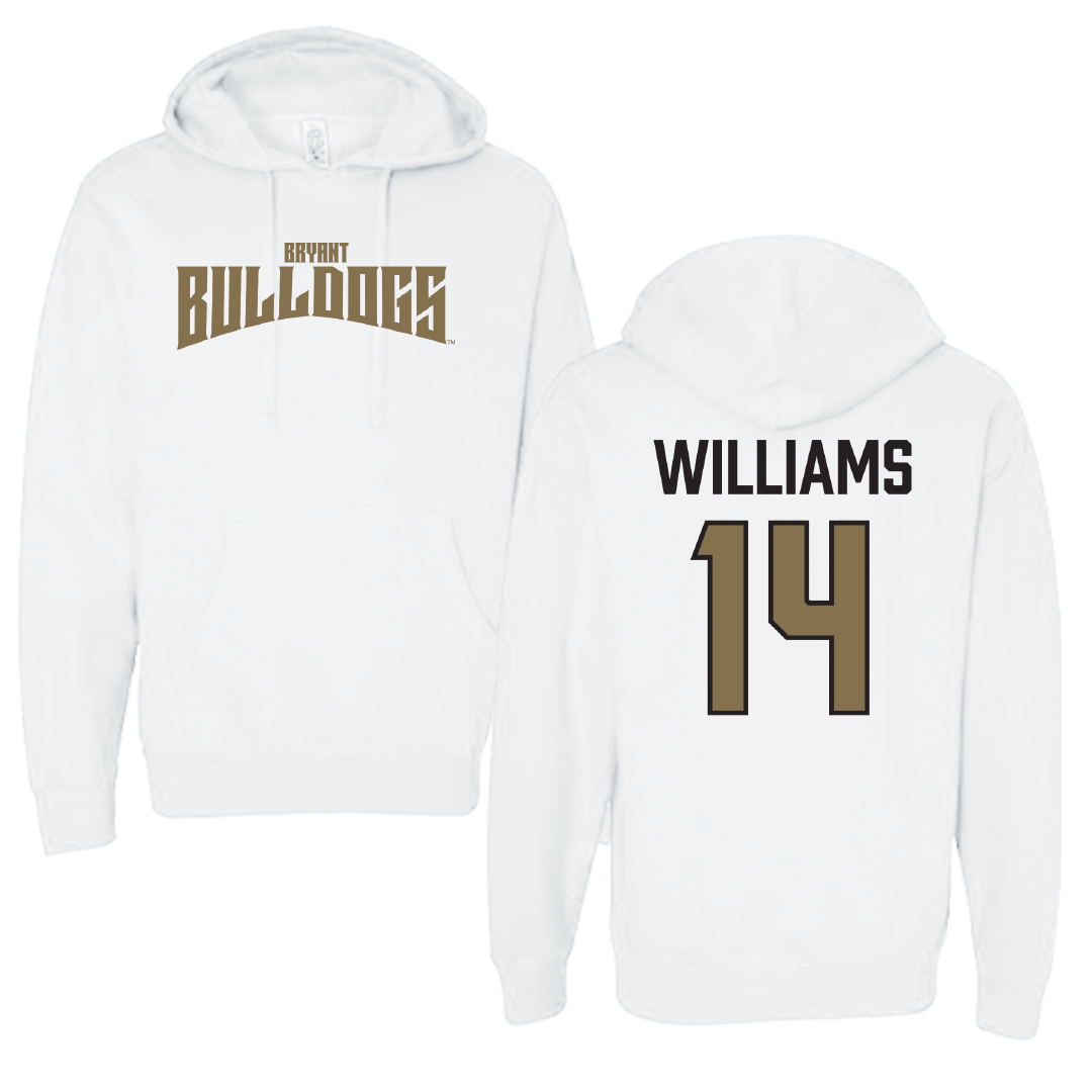 Bryant University Football White Classic Hoodie - #14 Ryan Williams