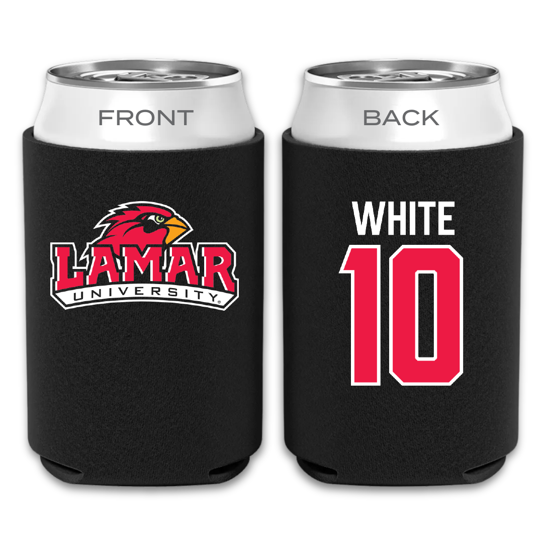 Lamar University Basketball Black Can Cooler - #10 Errol White