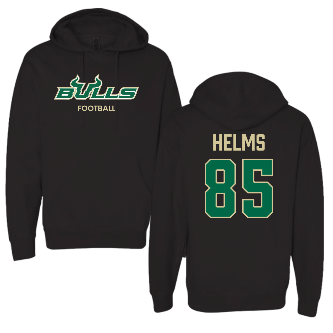 University of South Florida Football Black Hoodie - #85 Christian Helms