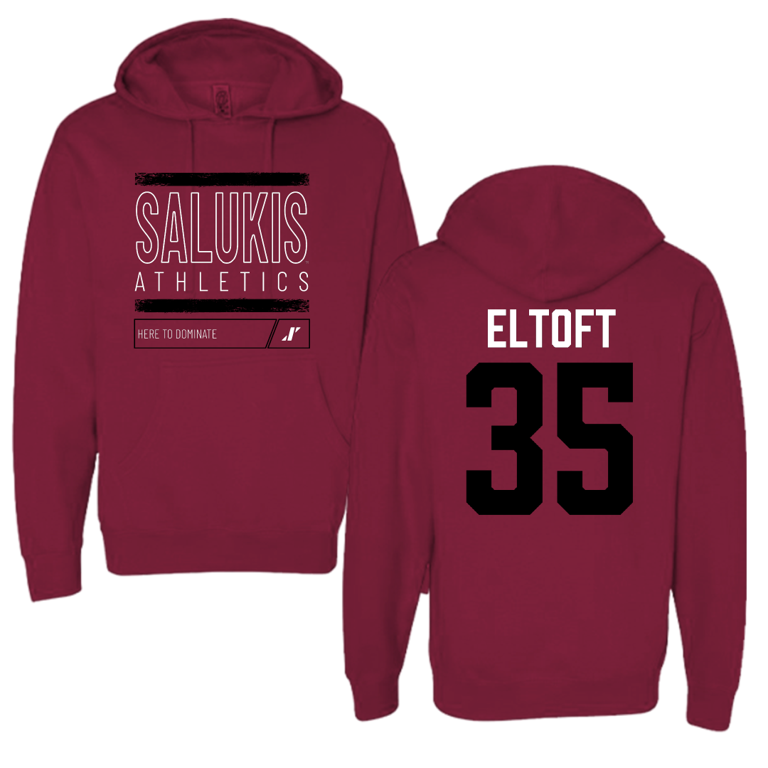 Southern Illinois University at Carbondale Baseball Maroon Dominate Hoodie - #35 Bennett Eltoft