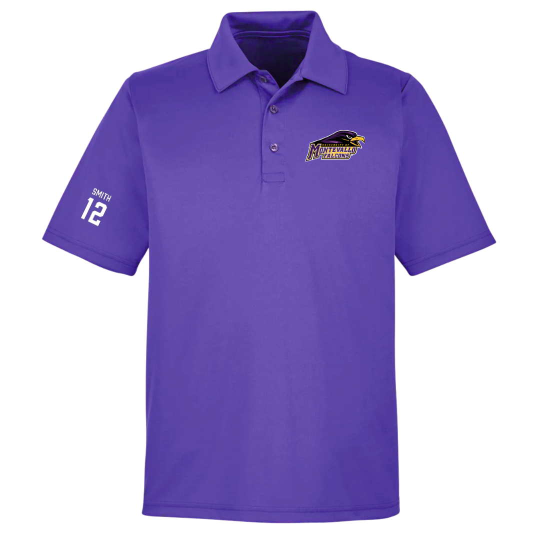 University of Montevallo Basketball (M) Purple Polo - #12 Luke Smith