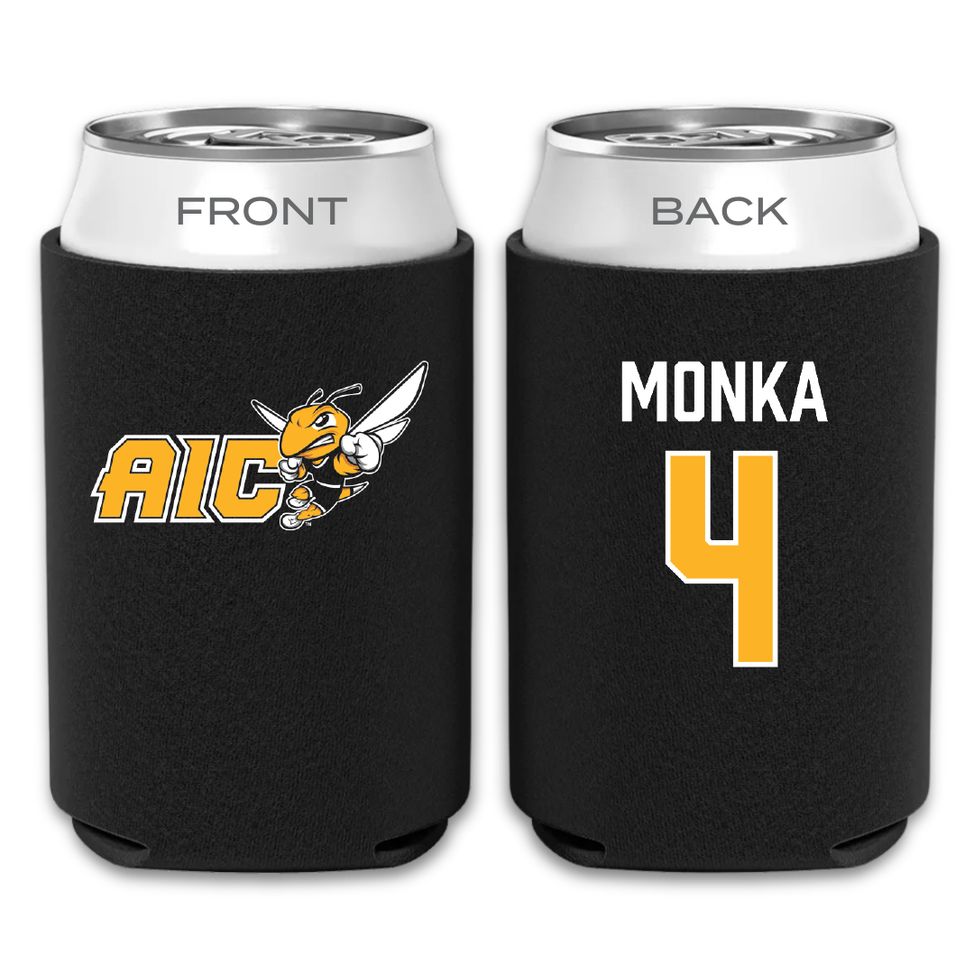 American International College Basketball Black Can Cooler - #4 Eden Monka