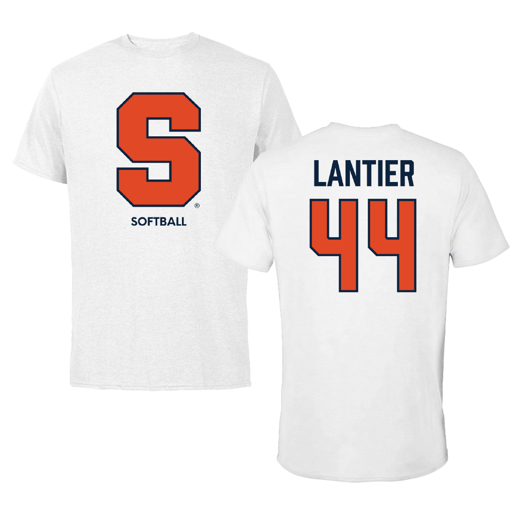 Syracuse University Softball White Tee - #44 Gabby Lantier