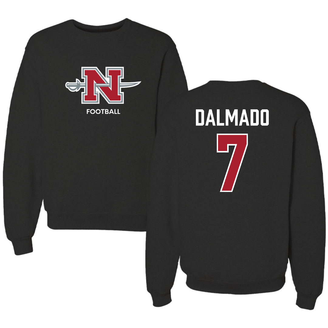Nicholls State University Football Black Mascot Crewneck - #7 Jake Dalmado