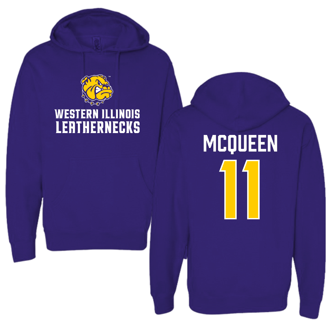 Western Illinois University Softball Purple Hoodie - #11 Tori McQueen