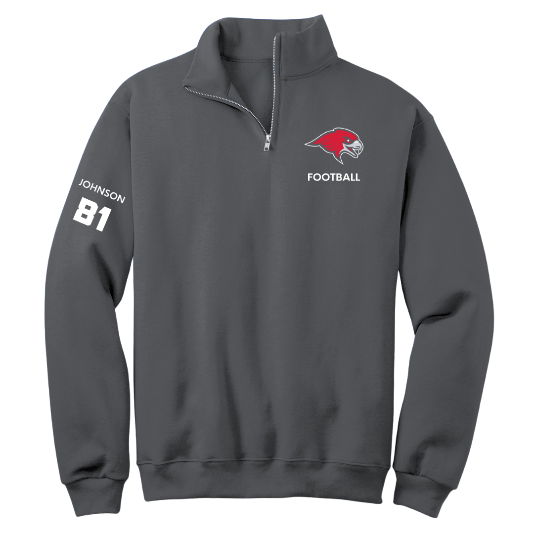 Montclair State University Football Dark Gray Quarter-Zip - #81 Brandon Johnson