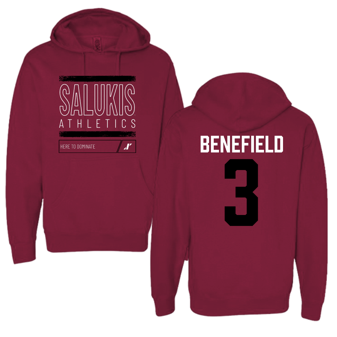 Southern Illinois University at Carbondale Football Maroon Dominate Hoodie - #3 Jaelin Benefield